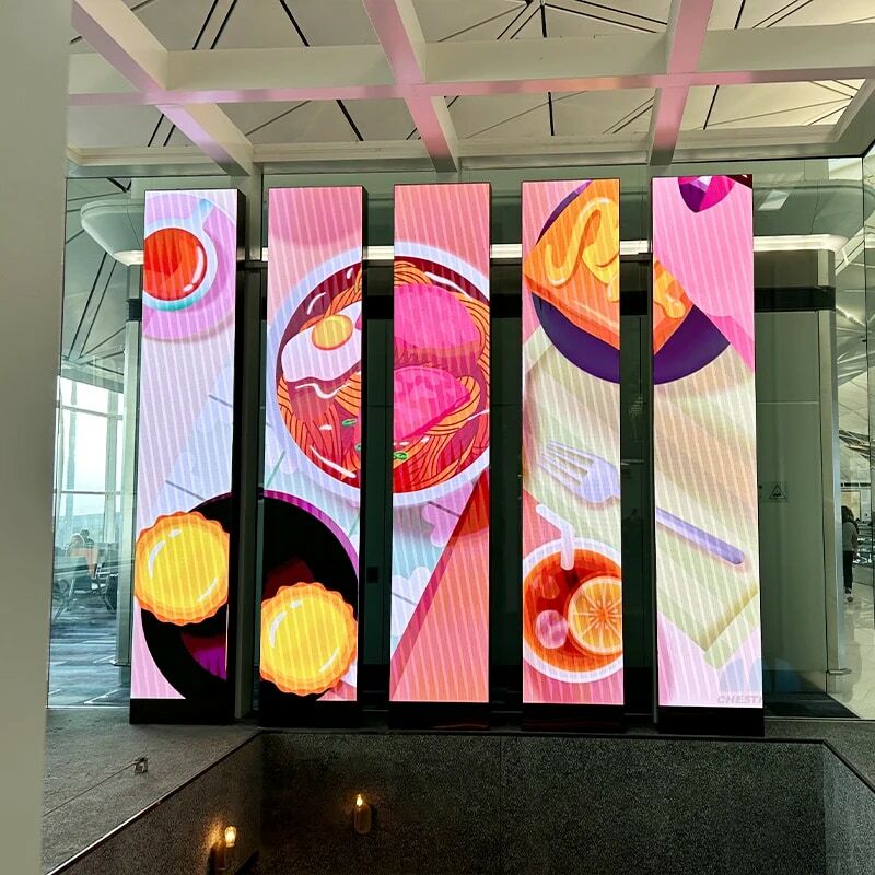 Barra estirada montada en la pared, panel lcd de 43,8 pulgadas, letrero de pantalla android, Pancarta, barra de visualización, pantalla de Arte de pared, pantalla de video