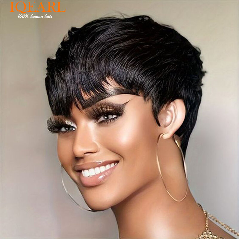 Short Bob Pixie Cut Wig Lace Frontal Straight Transparent Lace Front Human Hair Wigs For Women Preplucked Brazilian Hair Wear go