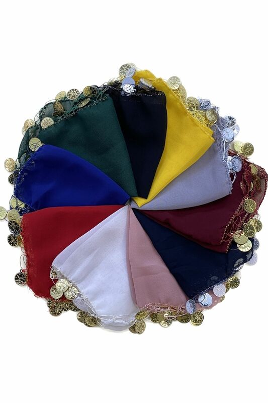 Mieszany kolor szyfonowy chusteczki ślubne Halay, prezent chusteczka 10 sztuk