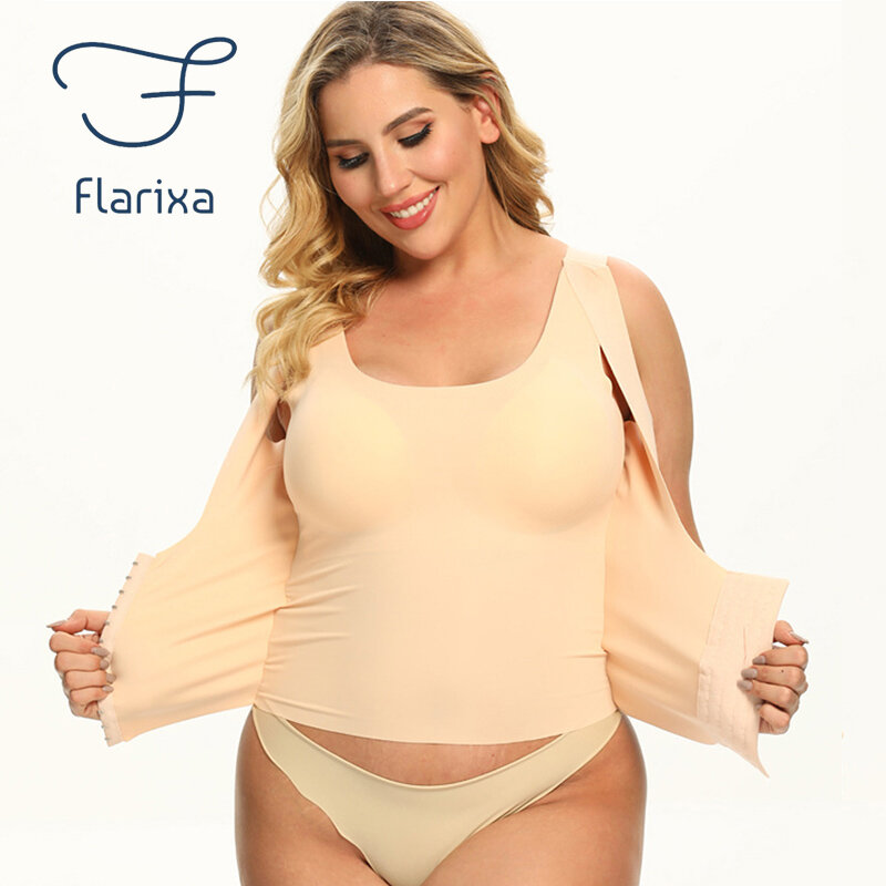 Flarixa ️ 3 في 1 مدرب خصر محدد شكل الجسم النساء مصحح الوضعية رفع البرازيلي ملابس داخلية للتنحيل غمد البطن خزان تحكم القمم