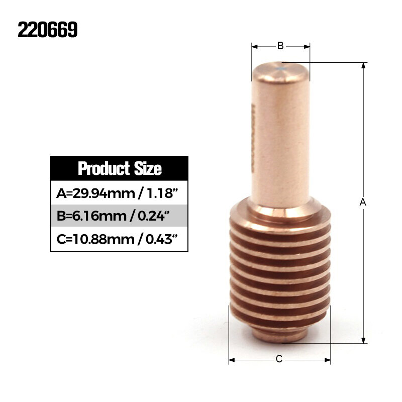 Electrodo de boquilla PMX45, consumibles de antorcha de corte por Plasma de aire, + 220669 220671, 20 Uds.