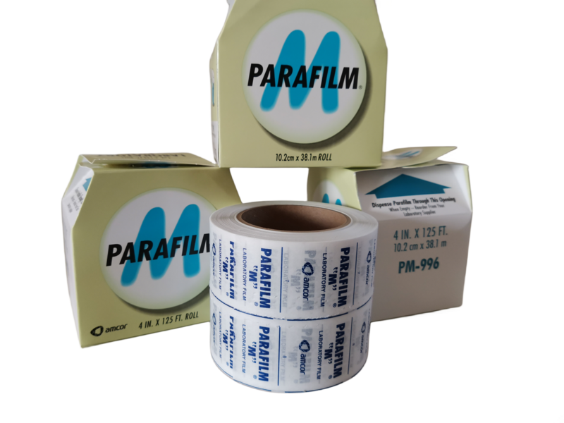 Rollo semitransparente de película de laboratorio para Parafilm M Tape, placa de Petri, matraces de tubo de ensayo PM996, todo uso