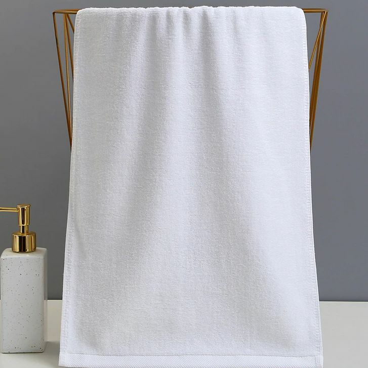 Biała 100% bawełna średnio lekka, wysoce chłonny ręcznik kąpielowy do domowy Hotel basenu w łazience Spa siłownia 27x55 w 1 opakowanie