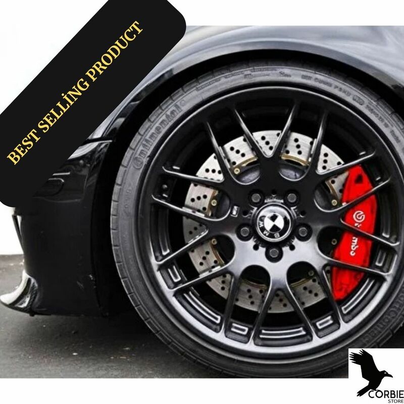 Набор из 4 крышек для тормозного дискового суппорта с масляным шлангом красного цвета, совместимых с автомобилями Mercedes