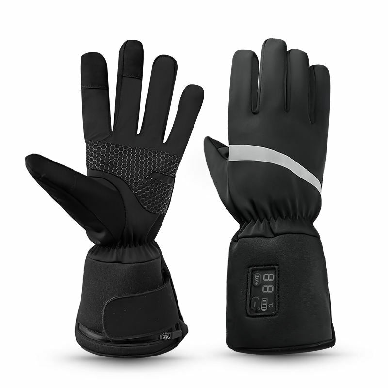 Перчатки с электрическим подогревом и перезаряжаемой батареей, зимние водонепроницаемые перчатки для занятий снежными видами спорта