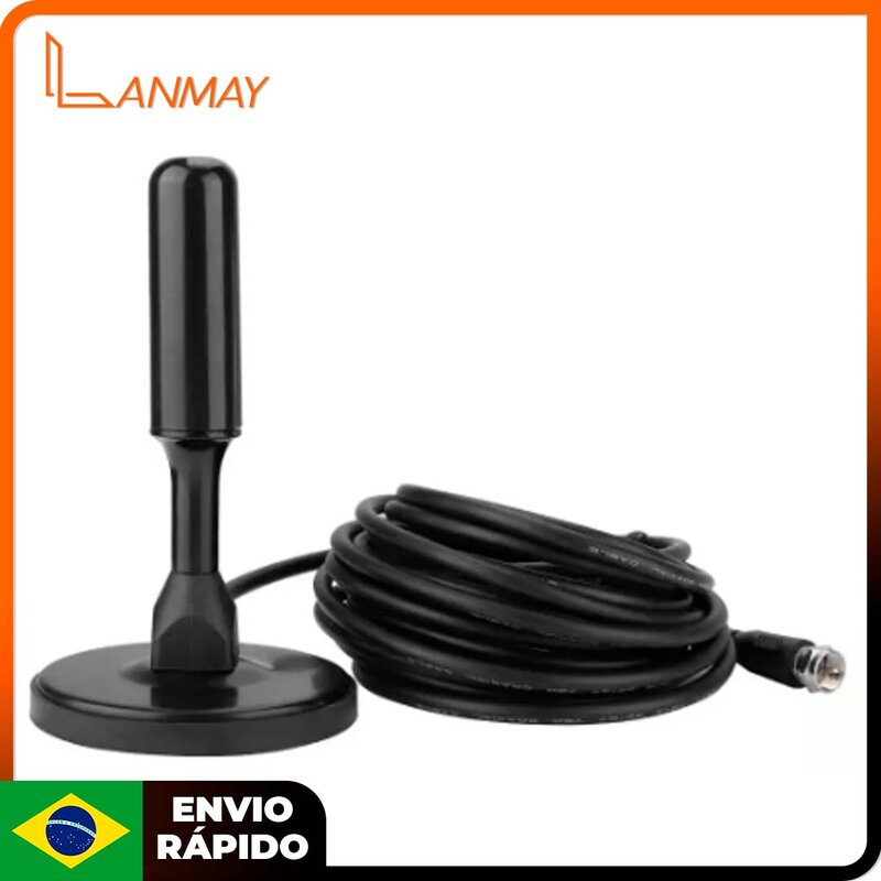 Antena Digital untuk televisi dengan kabel 5 meter dan dasar magnetik dengan Magnet Internal Eksternal-pengiriman cepat penjualan nasional