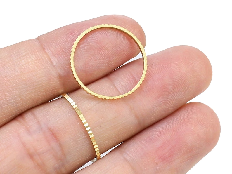 30pcs Brass Finger Rings, Round Earring Charms, Round Circle Connectors, 18mm, 19mm, R2221 R2222 R2223
