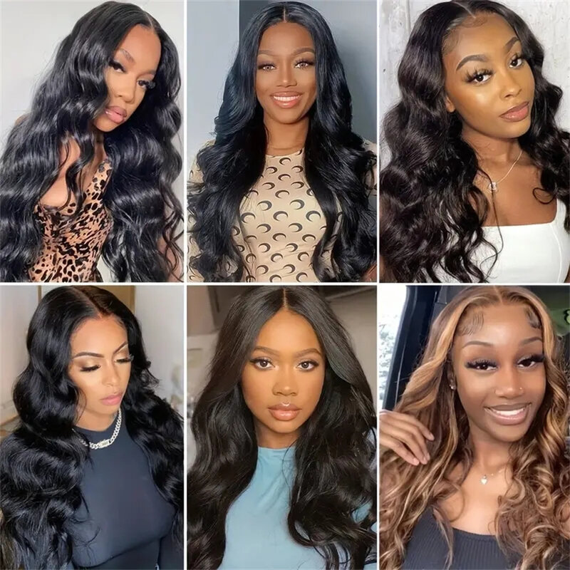 13x6 hd transparent body wave lace front human hair wig for woman choice preplucked brazilian human hair 13x4 lace frontal wig