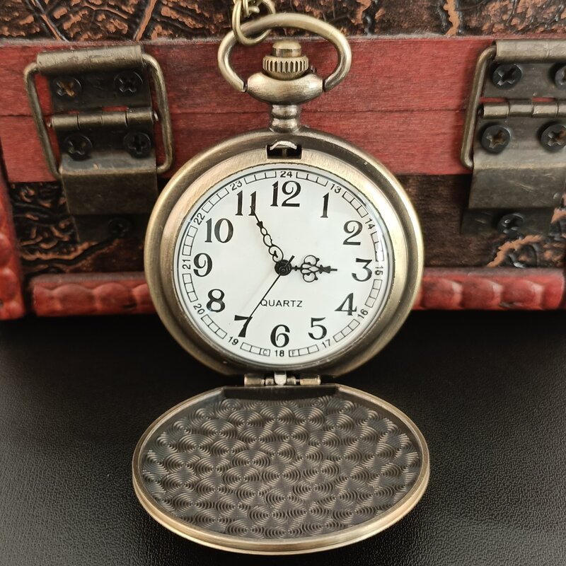 Relógio de bolso de quartzo com pingente cruzado para homens e mulheres, presentes cristãos, analógico, colar, religioso, FOB