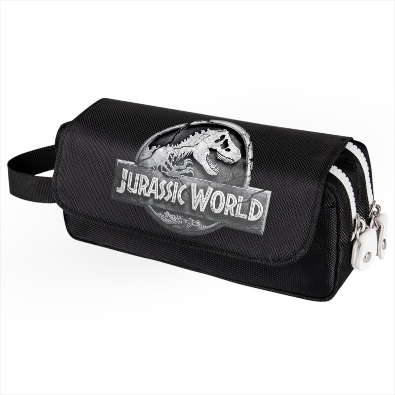 Jurassic World Dominion Pen Pencil Case, Fold Canvas Stationery Storage Bag Organizer per studenti di viaggio cosmetici