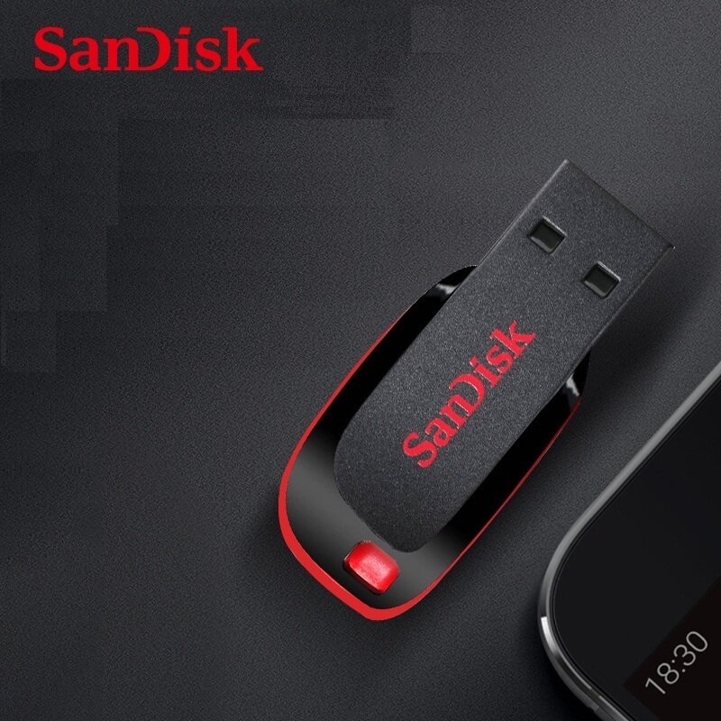 SanDisk 정품 CZ50 USB 2.0 학생용 플래시 드라이브, 128GB 64GB 32GB 16GB, 사무실 펜 드라이브, 플래시 드라이브, 고품질 저장 장치