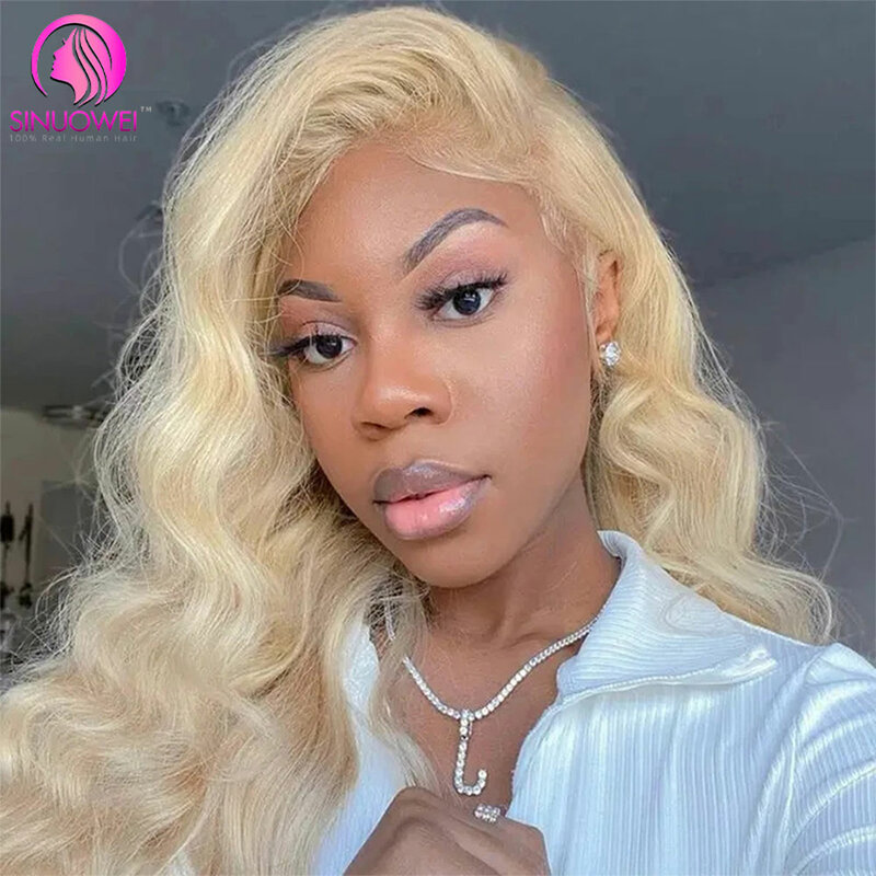 13x6 Lace Frontal Blonde 613 Body Wave Lace Front Human Hair For Women Color Blonde Brazilian Wigs Pre Plucked