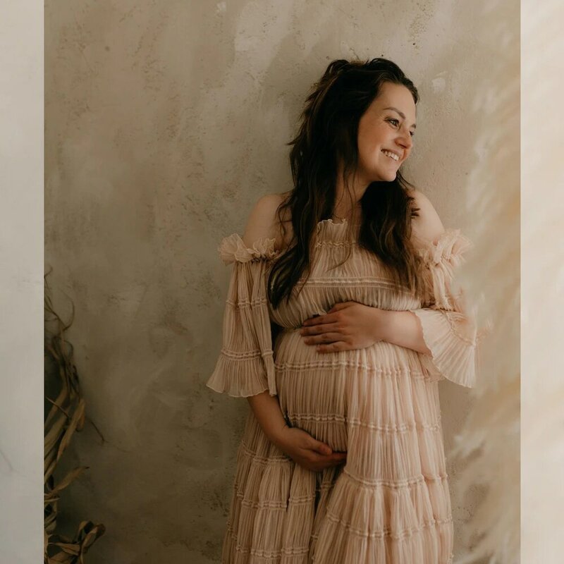 Платья для фотографий для беременных в стиле бохо платье для беременных сексуальное кружевное платье с рукавом в виде листьев лотоса платье для фотосъемки для женщин