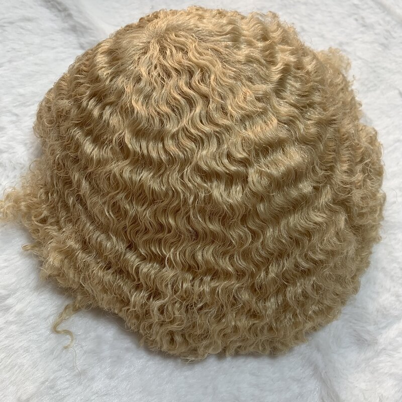 Парик мужской из натуральных волос, 6 мм, 8 х10 прямых волос, 613 цветов