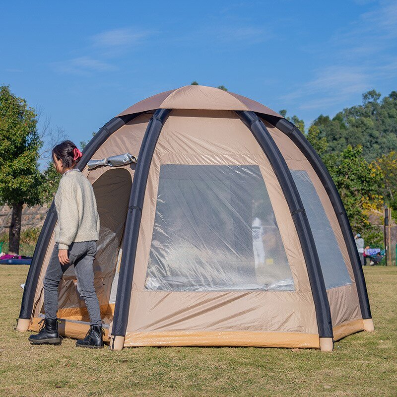 Tente gonflable automatique portable, équipement de camping léger, abri anti-pluie familial, parc de plage en plein air, 3 à 4 hypothèques