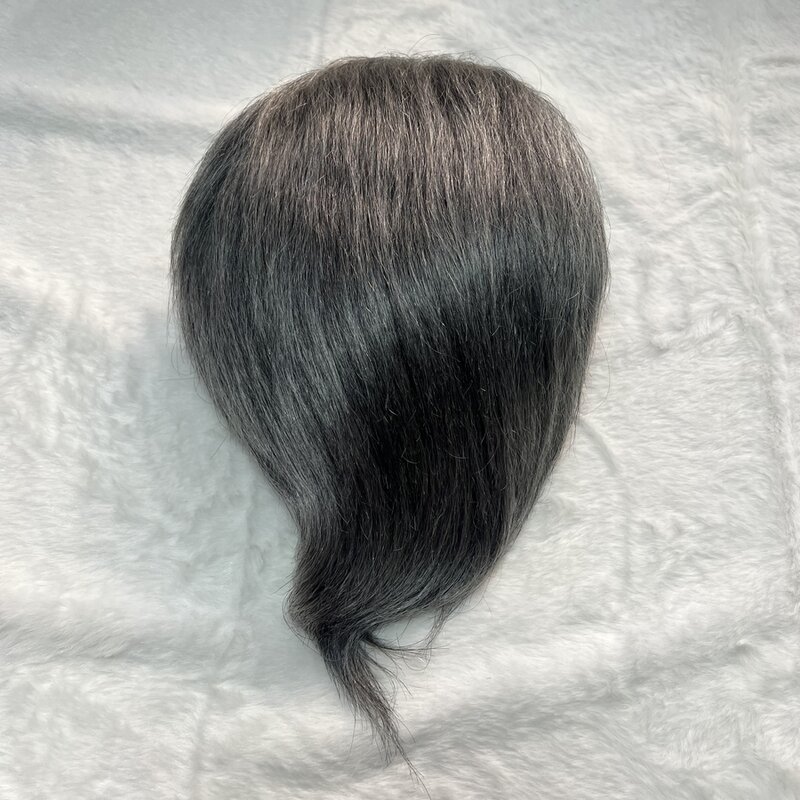 Toupee reto do cabelo humano para homens, perucas do laço de Holloywood, sistema da substituição do cabelo, cor 1b50, 8*10
