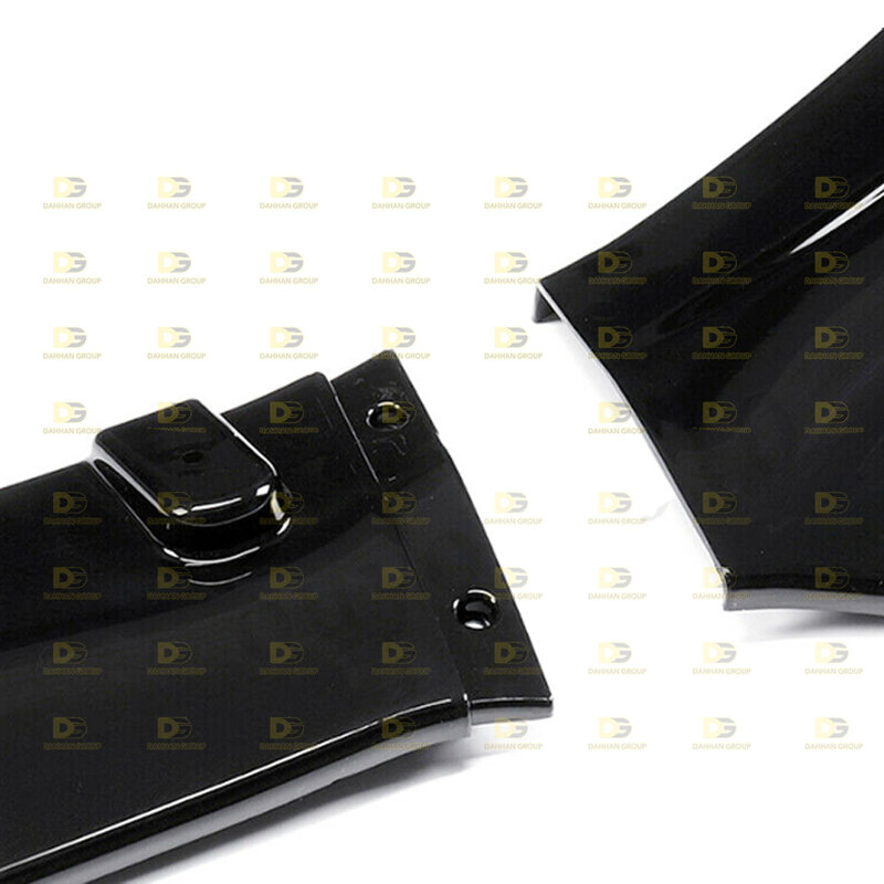 Hond.a civc fc5 sedan 2015 - 2021 frente divisor 3 peças de piano gloss preto superfície plástico abs alta qualidade kit civc peças de carro