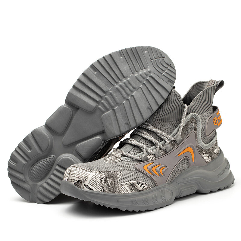 2022 nowe wysokie moda z najwyższej półki mężczyźni bezpieczeństwo pracy buty lekkie stalowe Toe buty robocze funkcjonalne