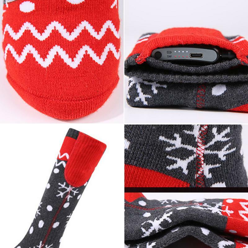 Upgrade new app  men women heating socks Christmas gift winter warm socks