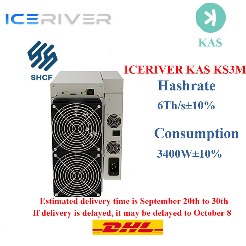 IceRiver Asic Mineiro, KAS KS3M, 6TH, 3400W, máquina de mineração Kaspa