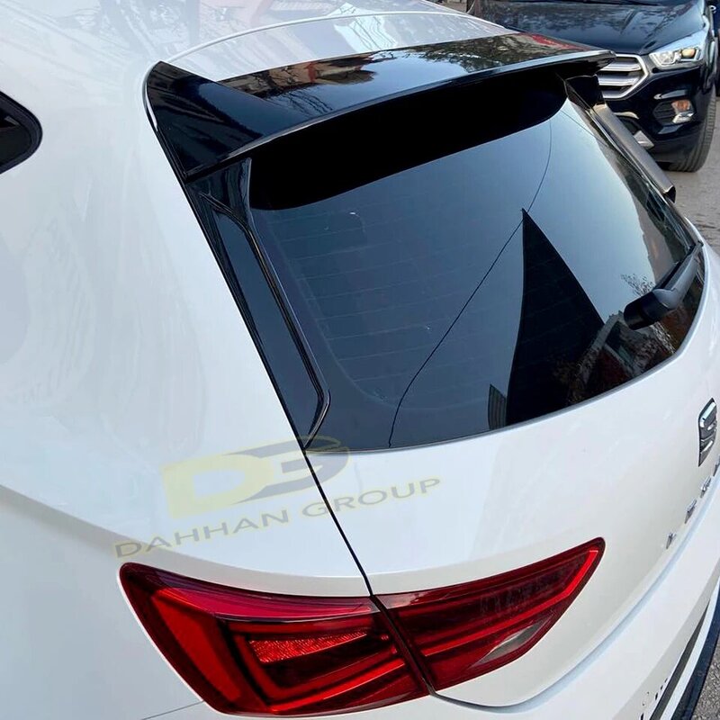 Spoiler traseiro de plástico ABS para Seat Leon MK3 2012-2020 FR Estilo, Asa com extensões laterais, crua ou pintada, Kit Cupra de alta qualidade