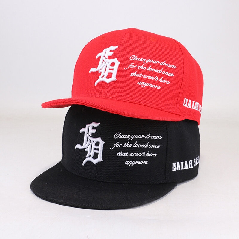 Koszykówka na co dzień słońce FD haft czapki baseballowe czapki moda czapka typu Snapback czapka czerwony akryl Hip Hop dla mężczyzn kobiet dorosłych na zewnątrz