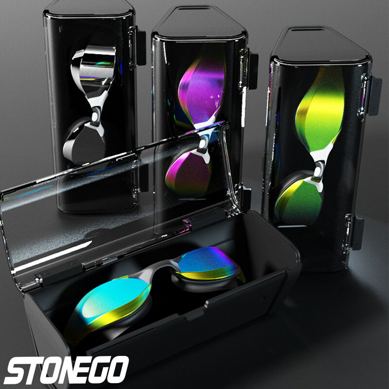 Professional Anti-Fog Swim Goggles with HD Wide-Angle Lens, Comfortable Fit, Adjustable Nose Bridge, Stylish Design