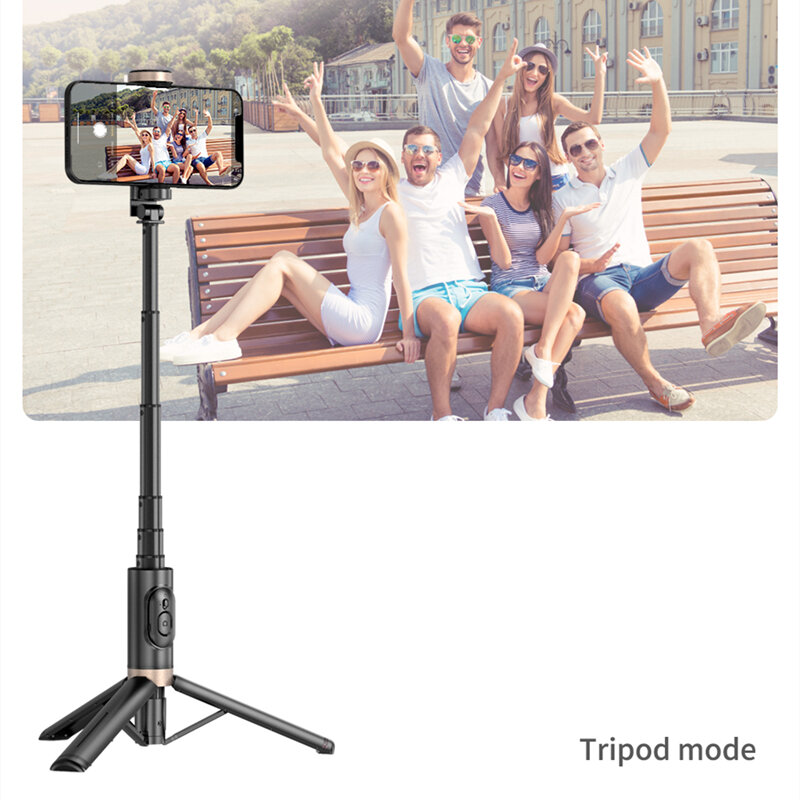 Roreta 2024 neues Bluetooth Selfie Stick faltbares kabelloses Stativ mit Bluetooth-Verschluss Ein beins tativ Live-Foto für iPhone