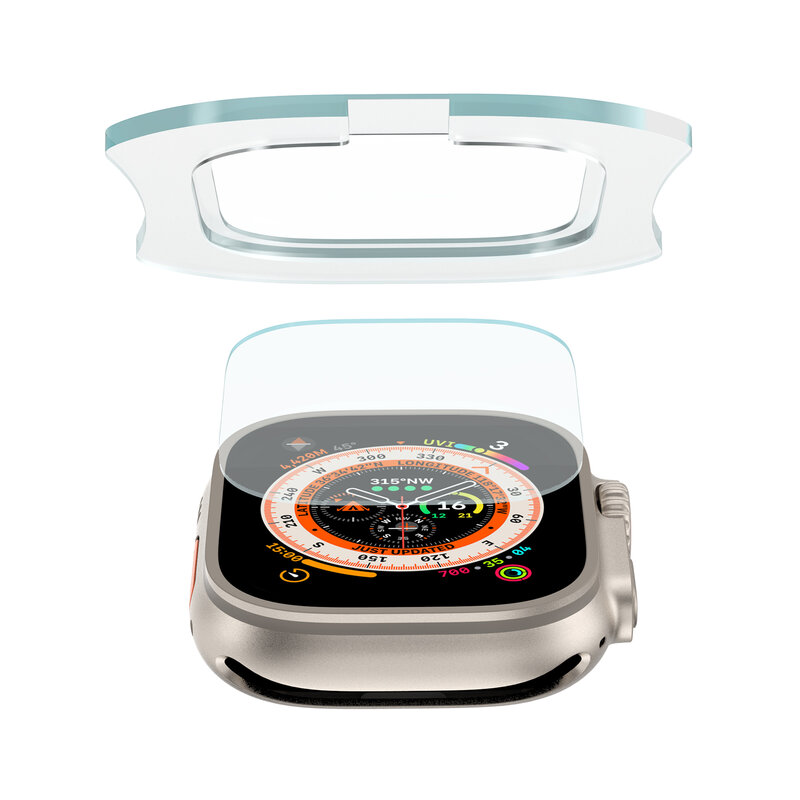 Folia zabezpieczająca ekran do Apple Watch 8 Ultra 49mm przezroczysta pełna ochrona Film do iWatch ultra 49mm pozycja łatwa instalacja