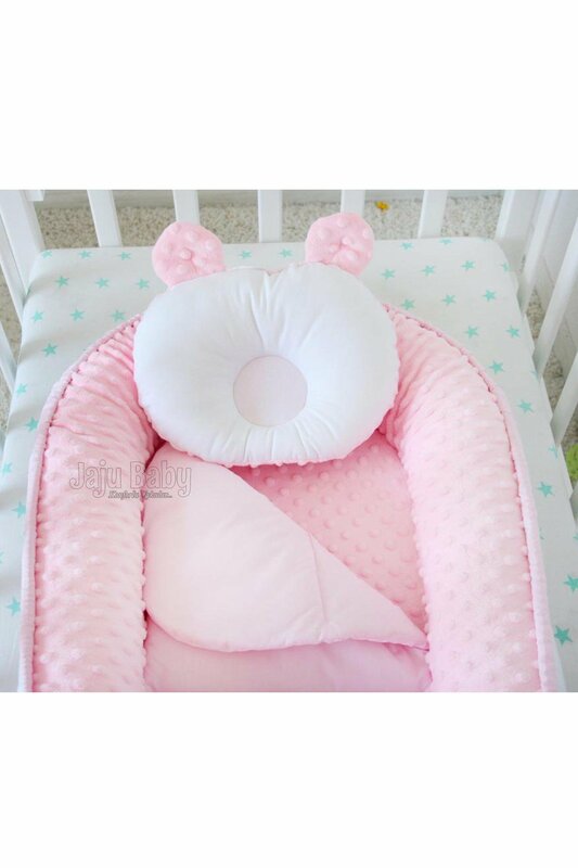 Handmade Pink Chickpea Fabric Luxury Design Orthopedic Babynest 100x60cm