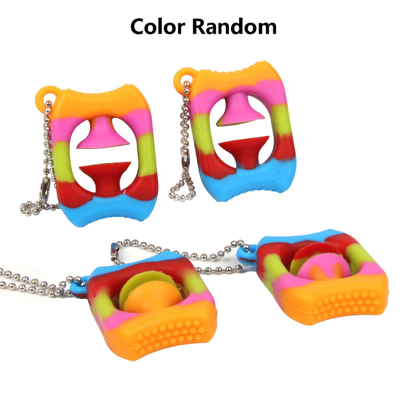 Фиджет, популярный мини-брелок из силикона, фоточувствительная игрушка, цветные прессованные силиконовые присоски для пальцев