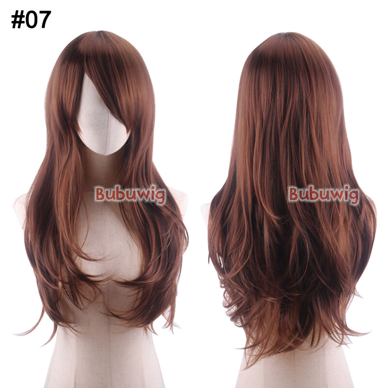 Bubuwig Synthetic Hair 70cm Curly Cosplay Wigs 22 Colors Women Long Classic Anime Fiber Birthday Party Daily Wigs Heat Resistant