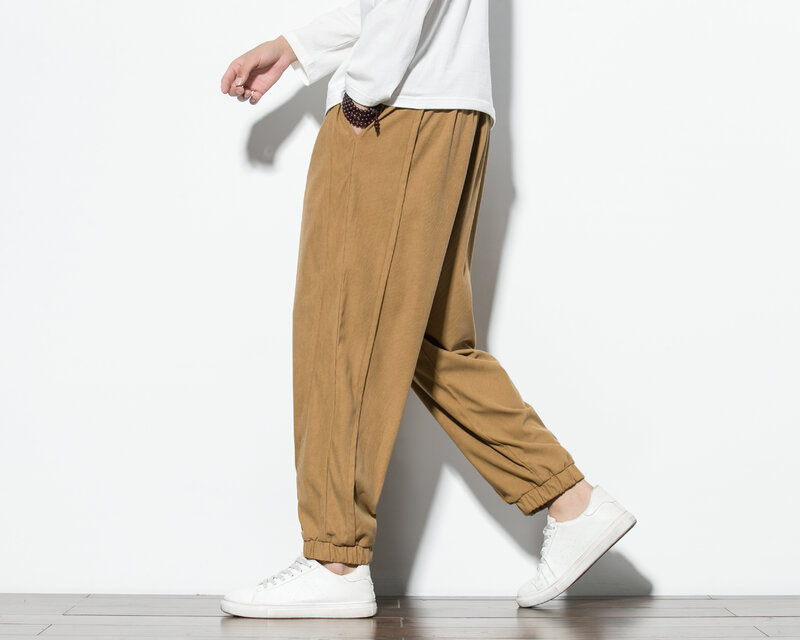 Осень мужские повседневные брюки джоггинг уличный стиль гарем брюки мода плюс размер тренировочные брюки Harajuku стиль