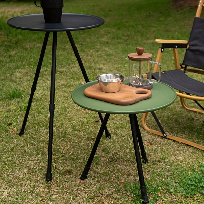 휴대용 알루미늄 합금 접이식 접이식 텔레스코픽 테이블, 야외 하이킹 피크닉 캠핑 여행 테이블, 1PC