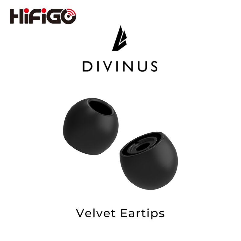 HiFiGo-Divinus المخملية سيليكون سماعات ، الأذن نصائح ل فوهة ، لينة ، عميق سماعات الأذن ، IEMs سماعات ، أفول أداء ، 5 ، 8 ، الأذن نصائح ، حجم 3-5 مللي متر