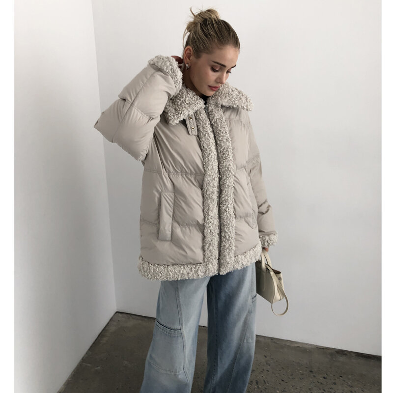 2024 Женская модная меховая парка, зимняя куртка