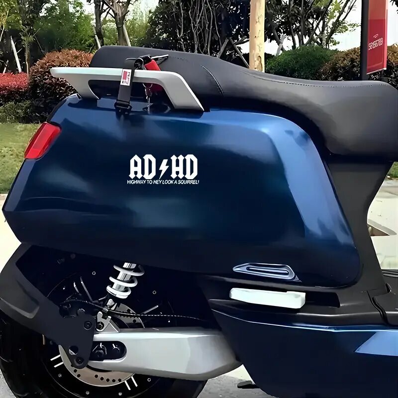 ADHD Highway To Hey Look A Squirrel Car Stickers, Vinyl Decals - For Cars, Trucks, Walls, Laptops, Windows, Motorcycles