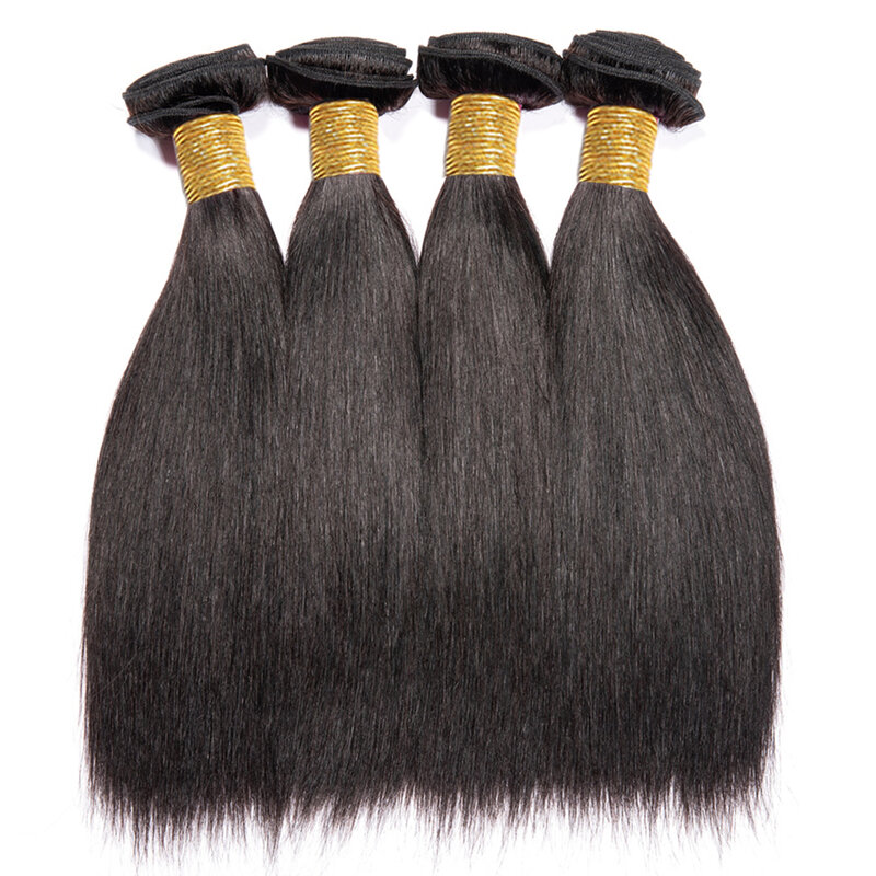 Fasci di capelli umani lisci indiani grezzi all'ingrosso dei capelli neri naturali per le estensioni dei capelli lisci dell'osso delle donne 2/3 Bundles Deal
