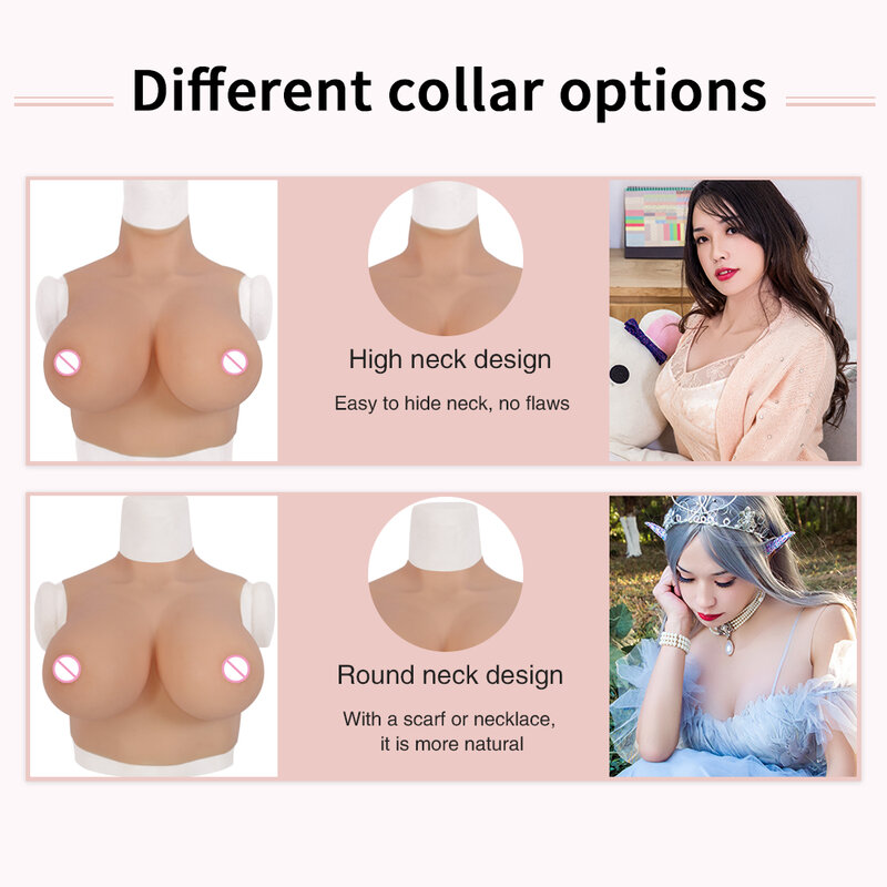 U-CHARMMORE Silicone Breast Forms Realistic Fake Boobs Tits Enhancer Crossdresser Drag Queen Shemale Transgender Crossdressing