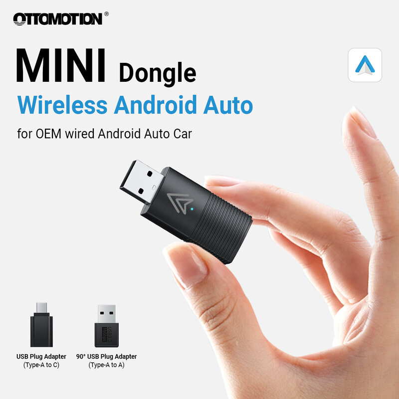 Mini Wireless Android Auto Adapter Smart Systems of The Wired Android Auto Car Accessories For Google Samsung Android 11.0 Phone