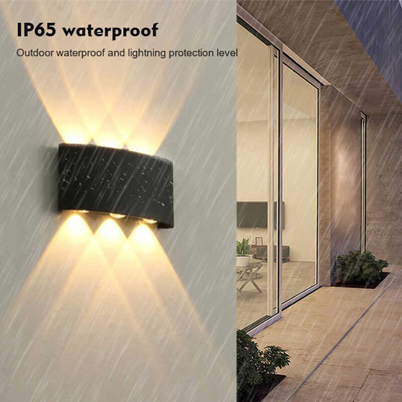 Aluminum LED Wall Lamp Waterproof IP65 Outdoor Garden Lights 8W 12W Interior Wall Light for Bedroom Living Room Stairs Lighting