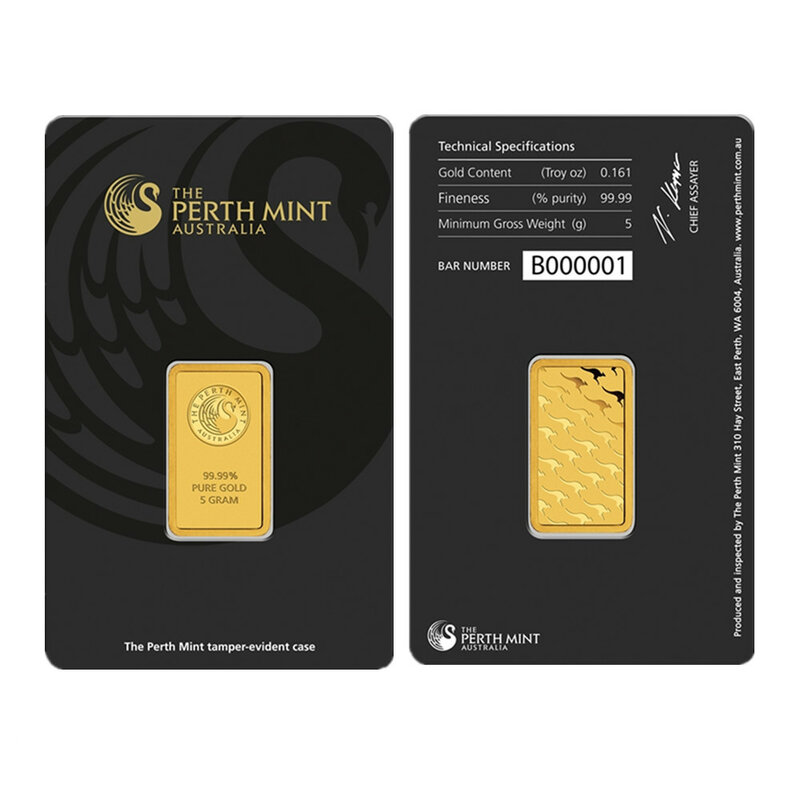 1 Unze australische Goldbarren Serie Perthe City Bar Messing Material Goldbarren Perthe vergoldete Münze Replik Gold Nugget