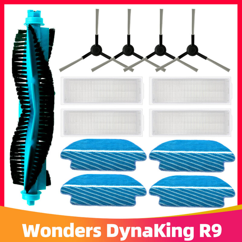 Repuestos para Robot aspirador Wonders Dynaking R9, filtro Hepa, cepillo lateral principal, accesorios de tela de trapo