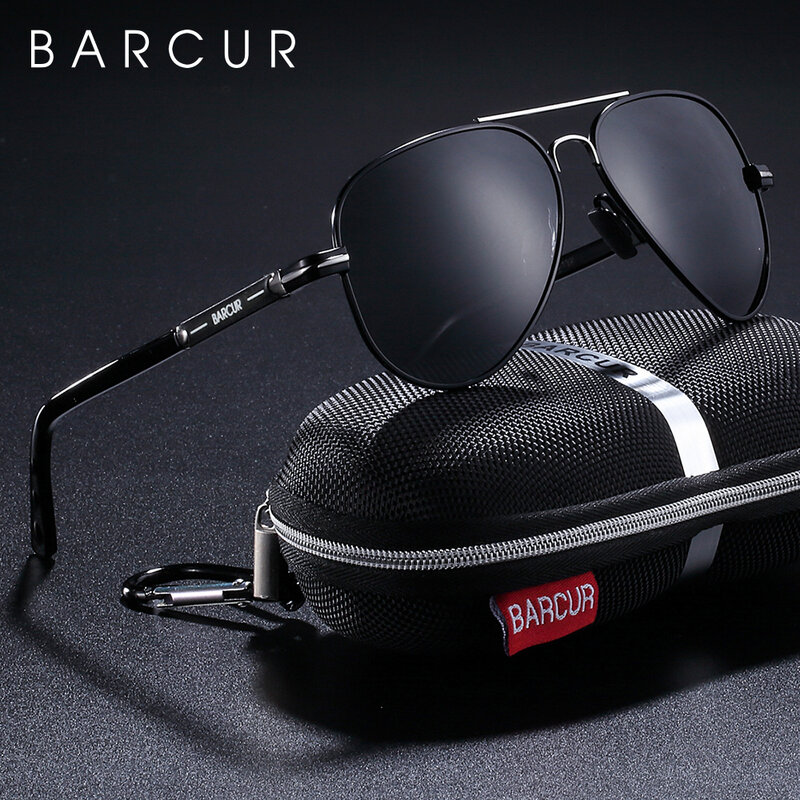 Barcur-男性用偏光サングラス,運転,釣り,ハイキング用のアクセサリー