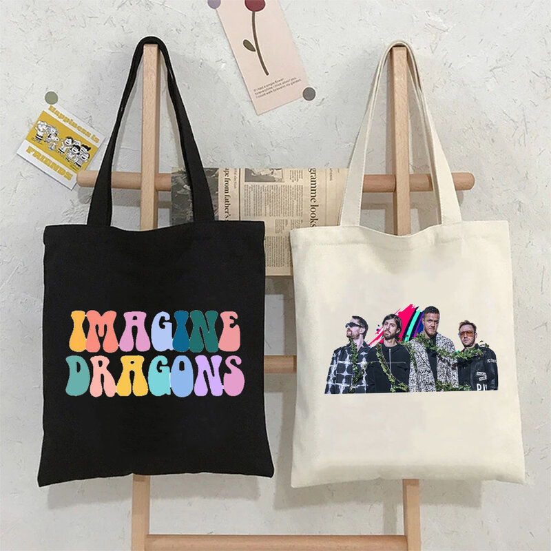 Nuovo stile Vintage Imagine Dragons Mercury Tour 2023 borsa a tracolla Tote Bags borsa per la spesa da donna borse riutilizzabili ad alta capacità
