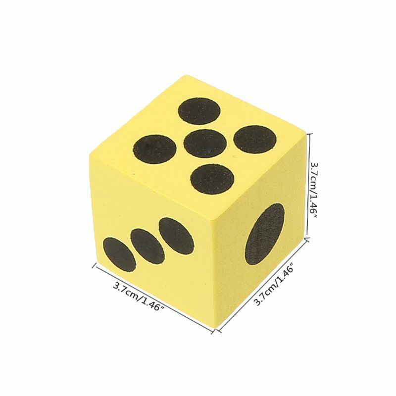 จุดโฟม EVA ลูกเต๋าสี่เหลี่ยม12ชิ้น/แพ็คขนาดใหญ่หลากสีสำหรับการเล่นเกมบล็อกตัวต่อ-สำหรับเด็กอุปกรณ์ของเล่นงานปาร์ตี้