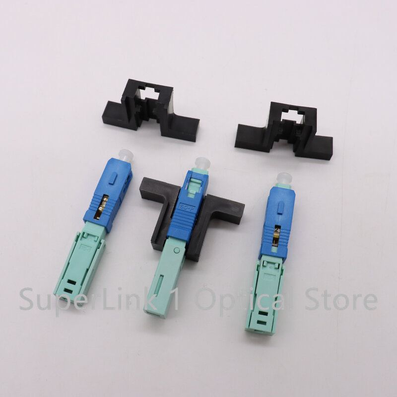 Wholesales SC APC SCUPC Fast Connector 53mm Single-Mode Connector FTTH Tool Cold Connector Tool Fiber Optic Fast Connnector 53mm