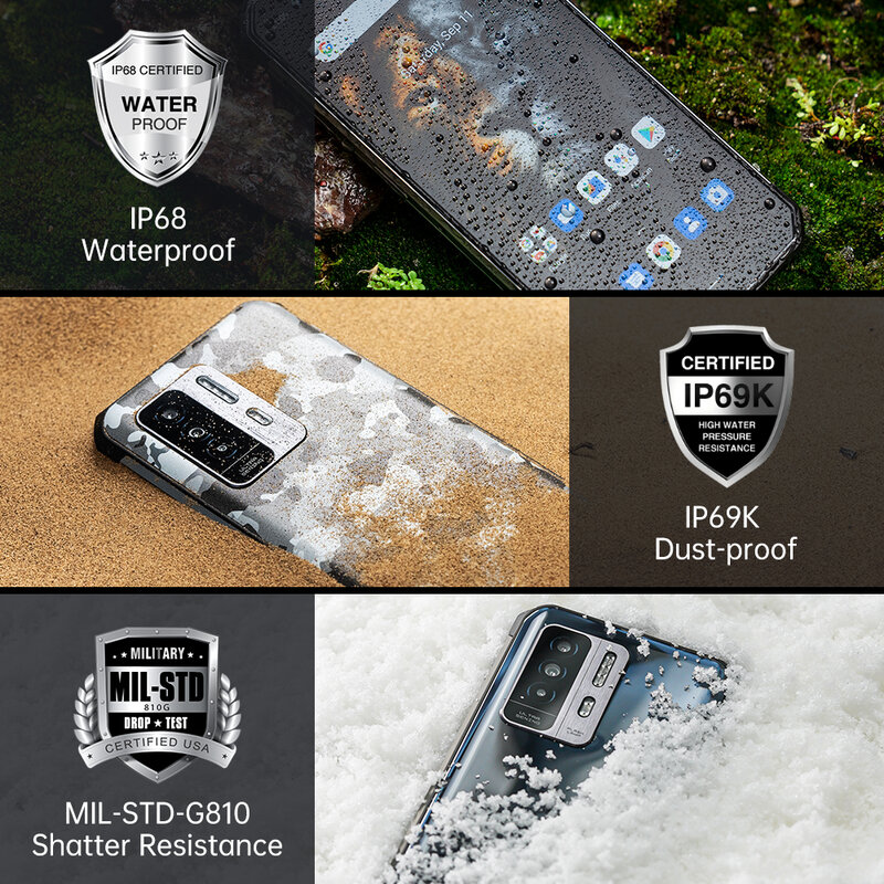 Oukitel-teléfono inteligente WP27 resistente, Smartphone de 12GB + 256GB, 6,78 pulgadas, FHD + 8500 mAh, Android 13, 64MP, MTK G99