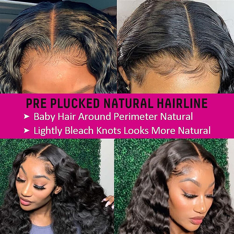 13x6 Hd Loose Deep Wave Lace Frontal Wig 250 Density Glueless Natural Wave Curly Lace Front Human Hair Wigs For Women 30 34 Inch
