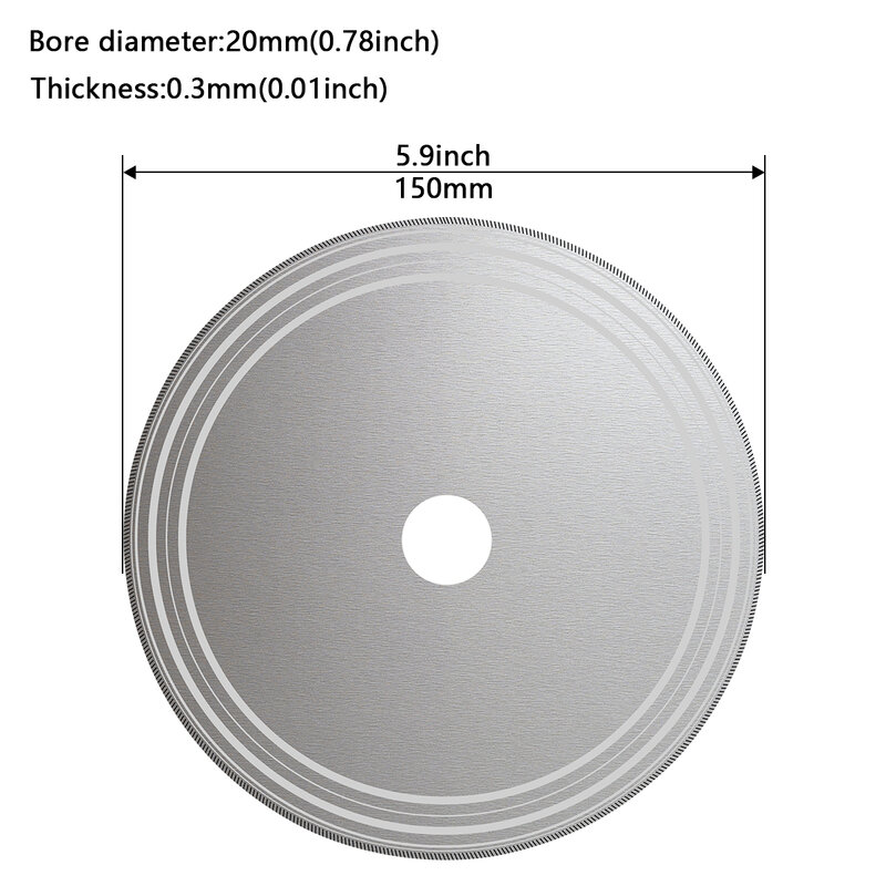 5 Buah 150Mm Ultra Tipis Berlian Melingkar Melihat Pisau Pemotong Arbor Disk untuk Perhiasan Kristal Batu Permata Lapitty Jade Kaca Potong Pengolahan